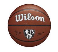 Wilson Ballon de Basket TEAM ALLIANCE, BROOKLYN NETS, intérieur/extérieur, cuir mixte taille : 7