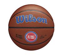 WILSON Ballon de Basket Team Alliance, Detroit Pistons, intérieur/extérieur, Cuir Mixte Taille : 7 WTB3100IDDET