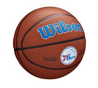 WILSON Ballon de Basket TEAM ALLIANCE, PHILADELPHIA 76ERS, intérieur/extérieur, cuir mixte taille : 7 WTB3100IDPHI