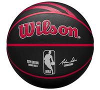 Wilson Ballon de Basketball NBA Team City Collector Chicago Bulls 2023/2024, Taille 7, Noir/Rouge