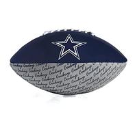 Wilson Ballon de Football Américain NFL CITY PRIDE, Dallas Cowboys, Cuir Mélangé, Pour Joueurs de Loisirs, Bleu/Argenté, WTF1523XBDL