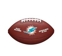 Wilson Ballon de Football Américain NFL TEAM LOGO, Taille officielle, Cuir Composite, Miami Dolphins