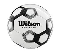 Wilson Ballon de Football PENTAGON, Cuir Synthétique, Black/White, 5