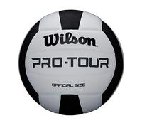 Wilson, Ballon de Volleyball, Pro Tour, Simili cuir, Intérieur, Taille officielle, WTH20119XB, Mixte Adulte, Noir/Blanc, Taille Unique