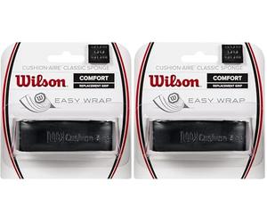 WILSON Bande de Maintien, CA Classic Sponge Grip, Bande de Maintien Simple, 1 Pièce, WRZ4205BK, Mixte Adulte, Noir, Taille Unique (Lot de 2)
