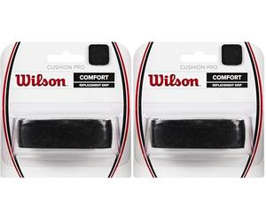 WILSON Bande de Maintien, Cushion Pro Repl Grip, Bande de Maintien Simple, Unisexe, Noir, 1 Pièce, WRZ4209BK (Lot de 2)