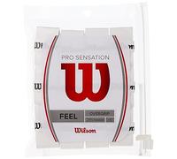 WILSON Bande de Maintien Pro Overgrip Sensation, Unisexe, Blanc, 12 Pièces, WRZ4011WH Taille Unique