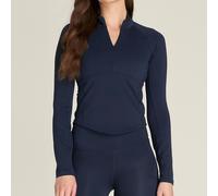 Wilson Baseline Half-Zip Haut manches longues Femmes-bleu foncé