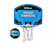 Wilson, Basketball, Mini-panier Fanatic, Incl. ballon, Avec support pour porte, Bleu/Noir, WTBA00436