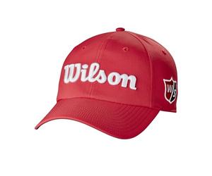 WILSON Casquette, W/S Pro Tour Hat, Matière légère, Accessoires de Golf pour Hommes, Rouge