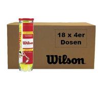 Wilson Championship All Court Lot de 72 balles de tennis dans un carton avec 18 boîtes de 4 balles - Jeu de match et d'entraînement avec accessoires