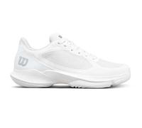 WILSON Hurakn Lite Chaussures de Padel pour Femme, avec Semelle Pro Torque pour Une Stabilité Légère, Blanc/Argent, Taille 39 1/3