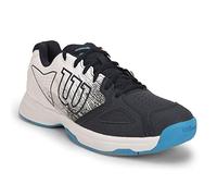 Wilson Chaussures de Tennis homme, KAOS STROKE, Gris/Blanc/Bleu, 47 1/3, Pour tous les Revêtements de sol, Tous les types de Joueurs, WRS328150E120
