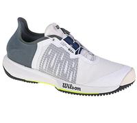 Wilson, Chaussures de Tennis Femme, KAOS RAPIDE W, Blanc/Turquois/Gris, 41 1/3, Pour tous les types de Courts, Tous les types de Joueuses, WRS327500E075