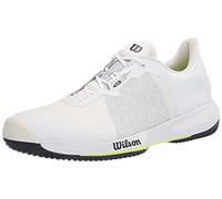 Wilson Chaussures de Tennis pour homme, KAOS SWIFT, Blanc/Gris/Jaune, 40 2/3, Pour tous les types de revêtements de sol, pour tous les types de Joueurs, WRS327520E070