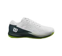 Wilson Homme Rush Pro Ace Clay Tennis Shoe, White/Ponderosa Pine/Jasmine Green, 40 EU