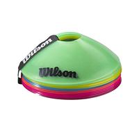 Wilson Cônes de marquage de Tennis, Plastique, Orange/vert/rose, 12 pièces