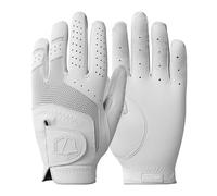 WILSON Conform Gant de Golf pour Femme, Allie la Douceur du Cuir Cabretta Premium à Un Design en Maille Dynamique, pour Un Contrôle d'Adhérence Exceptionnel, Couleur : Blanc, Taille : M (Main Gauche)