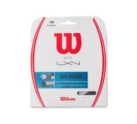 WILSON Cordages de Raquettes/Luxilon, Duo Feel, Rouleau de 12,2 mètres, Cordage Hybride Entre Element Luxilon et NXT, Couleur Bronze/Neutre, Unisexe, WRZ949721
