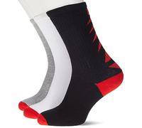 Wilson Core Chaussettes, White/Black/Heather Grey, S/M Mixte Enfant