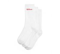 WILSON Unisex U Crew Logo Sock 3 Pack Bright White M