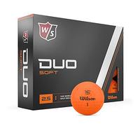 Wilson Duo Soft Balles de Golf, Toucher Doux et Énergie Dynamique, Vitesse Boostée et Trajectoire d'une Précision Redoutable, Couleur : Orange, Pack de 12