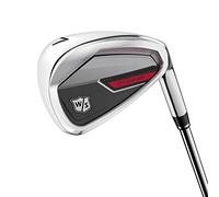 Wilson Dynapower Ensemble de fers de Golf pour Hommes, Argent/Rouge