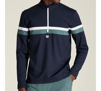 Wilson Elevate Performance Half-Zip Haut manches longues Hommes - bleu foncé, bleu M
