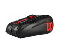 Wilson Elite Housse De Raquette Lot De 15 Edition Spéciale-Noir,Rouge
