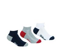 Wilson Essentiel LY20 Lot DE 3 Paires DE Socquettes, Marine/Gris/Blanc, 31/34 Garçon