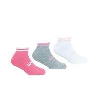 Wilson Essentiel LY30 Lot DE 3 Paires DE Chaussettes, Rose/Gris/Blanc, 31/34 Fille