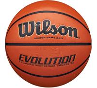 WILSON, Ballon de Basketball, Evolution, Orange, pour Adultes, Simili Cuir, Intérieur, Taille : 7, WTB0516XBEMEA