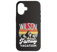 Wilson Family Vacation Mountain Rétro Coucher de Soleil Assorti Coque pour iPhone 16