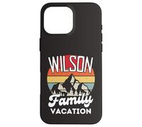 Wilson Family Vacation Mountain Rétro Coucher de Soleil Assorti Coque pour iPhone 16 Pro Max