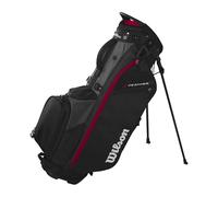 Wilson Sac de golf Feather Stand - léger, haut à 5 compartiments, double sangle - Noir/Gris/Rouge