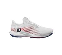 Wilson Femme KAOS Swift 1.5 Tennis Shoe, White/Deja Vu Blue Red, 40 2/3 EU