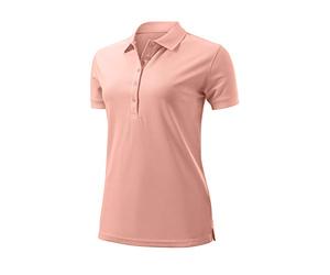 Wilson Femme, Polo de Sport, AUTHENTIC POLO, Polyester, Rose, Taille LG, WGA700625