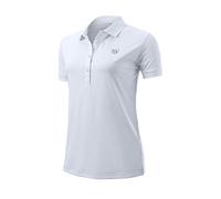 Wilson Femme, Polo de Sport, STRIPE POLO, Polyester, Blanc, Taille LG, WGA700631