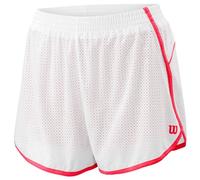 Wilson Femme Short, COMPETITION WOVEN 3.5 SHORT, Polyester/Spandex, Blanc/Rouge (Cherrypop), Taille L, WRA775407LG
