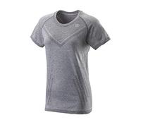 Wilson Femme T-Shirt, PWR SMLS CREW, Nylon/Polyester/Spandex, Gris (Turbulence), Taille XS, WRA791602XS