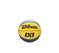 Wilson Ballon de basket FIBA 3x3 Mini WTB1733XB Taille 3 Caoutchouc Intérieur/extérieur Bleu/Jaune