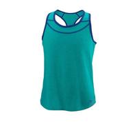 Wilson Fille Débardeur, COMPETITION TANK II, Polyester/Coton, Vert/Bleu (Trop Grn/Maz Blue), Taille M, WRA797902MD