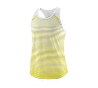 Wilson Fille Débardeur de Tennis, G TEAM STRIPED TANK, Polyester, Jaune (Safety Yellow)/Blanc, Taille XS, WRA769805