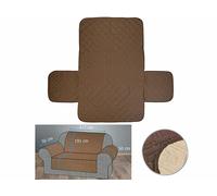 Wilson Gabor Housse de protection réversible pour canapé 2 places, coloris beige/marron