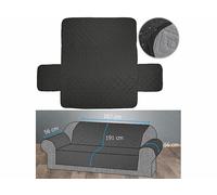 Wilson Gabor Housse de protection réversible pour canapé 3 places, coloris gris/noir