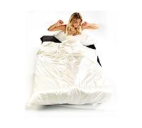 Wilson Gabor Parure de lit en satin 100 % soie 135 X 200 cm - blanc perle