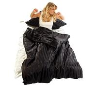 Wilson Gabor Parure de lit en satin 100 % soie - lit double - noire