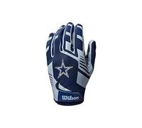 Wilson Gants NFL TEAM SUPER GRIP, Taille Unique pour Adolescents, Silicone/Lycra-Stretch