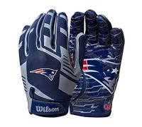Wilson Gants NFL TEAM SUPER GRIP, Taille Unique pour Adolescents, Silicone/Lycra-Stretch