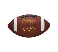 Wilson Ballon de football GST SpeedSkin – Revêtement cuir, Lacets ACL, Marron Junior